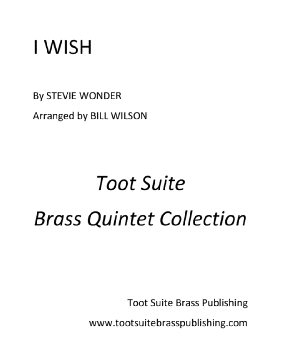 I Wish Brass Quintet scores gallery preview page 1