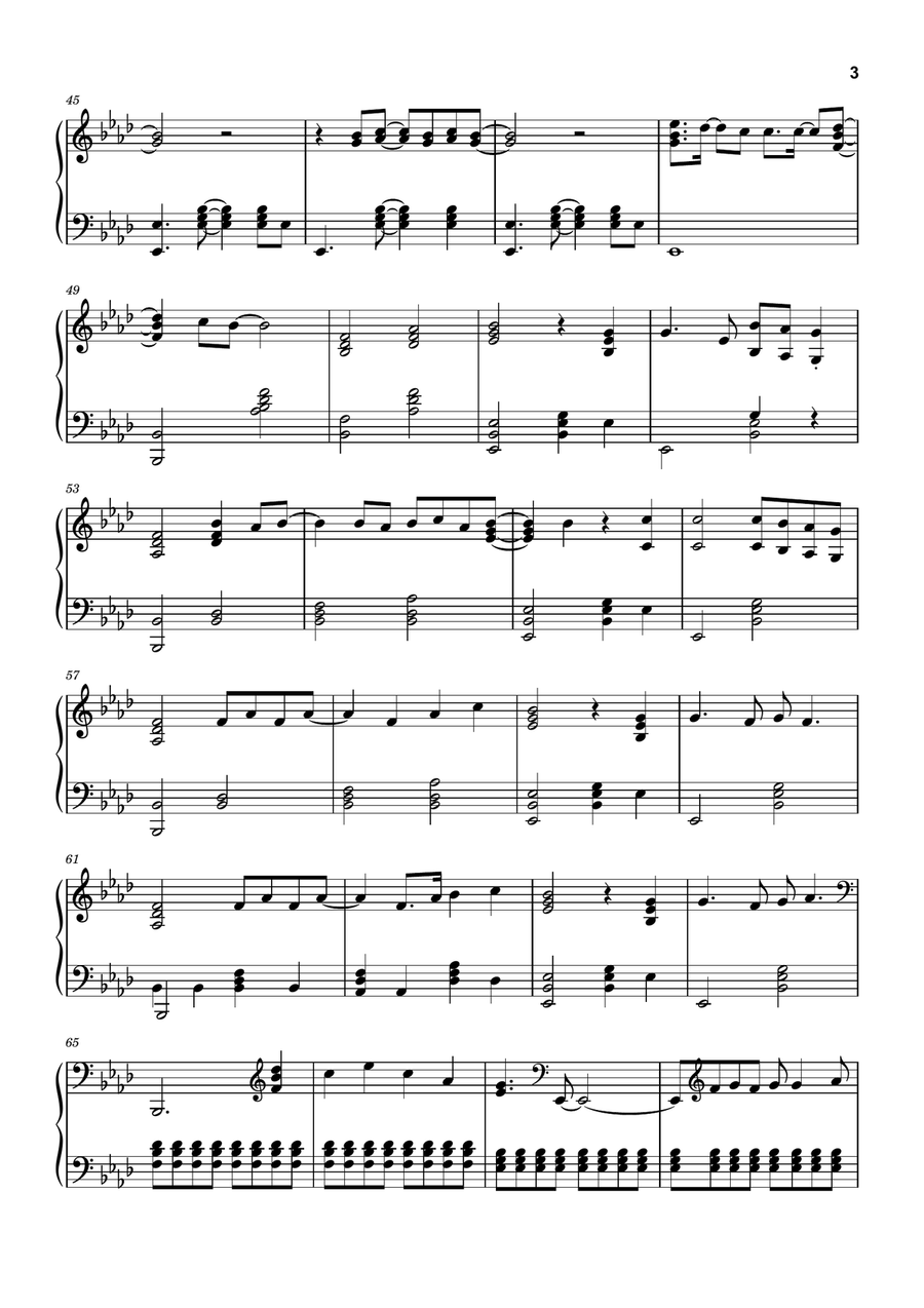 Wasting My Young Years Wasting My Young Years Piano Solo scores gallery preview page 3