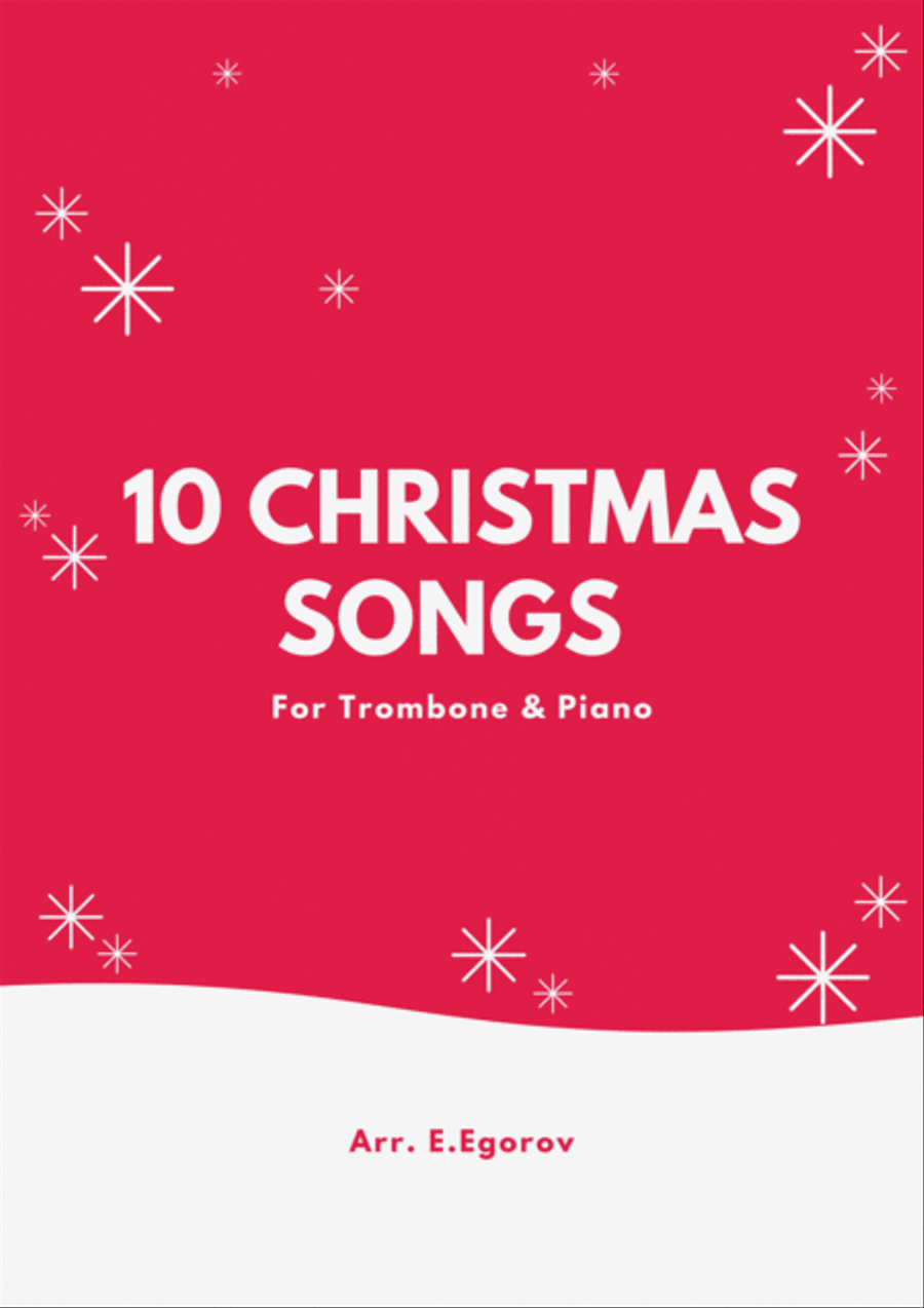 10 Christmas Songs For Trombone & Piano Piano Accompaniment scores gallery preview page 1