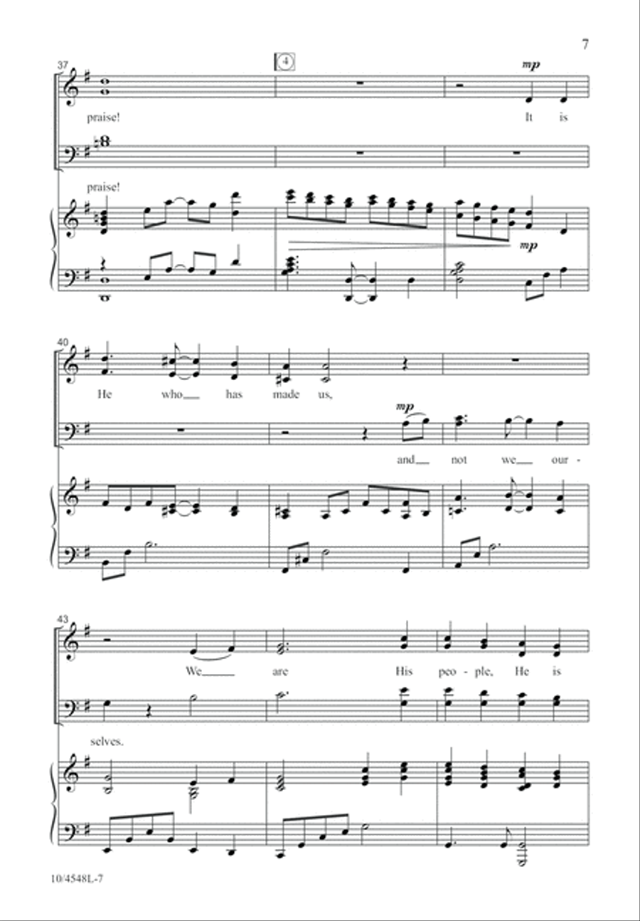 Serve the Lord with Joy 4-Part scores gallery preview page 8