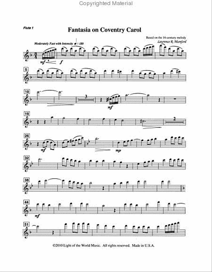 Fantasia on Coventry Carol Orchestra scores gallery preview page 4