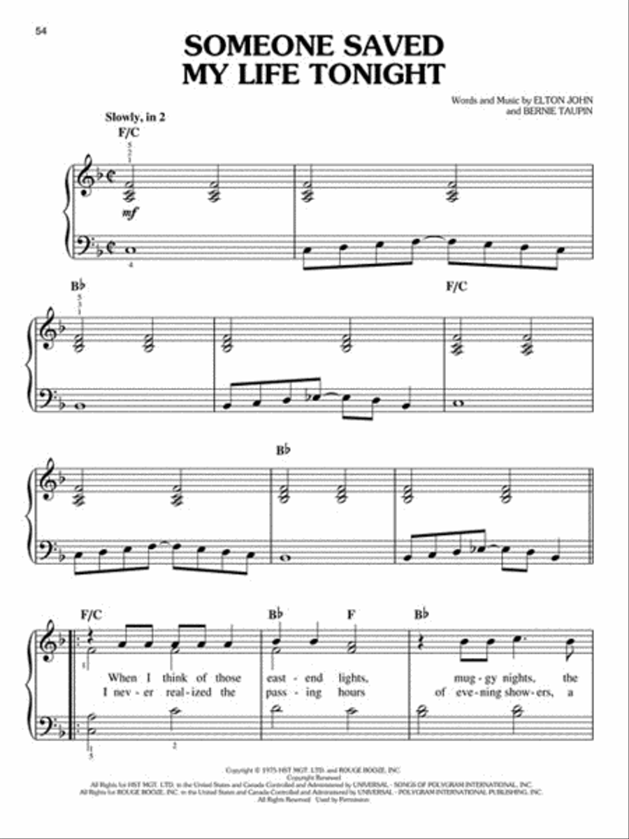 Elton John Ballads Easy Piano scores gallery preview page 3