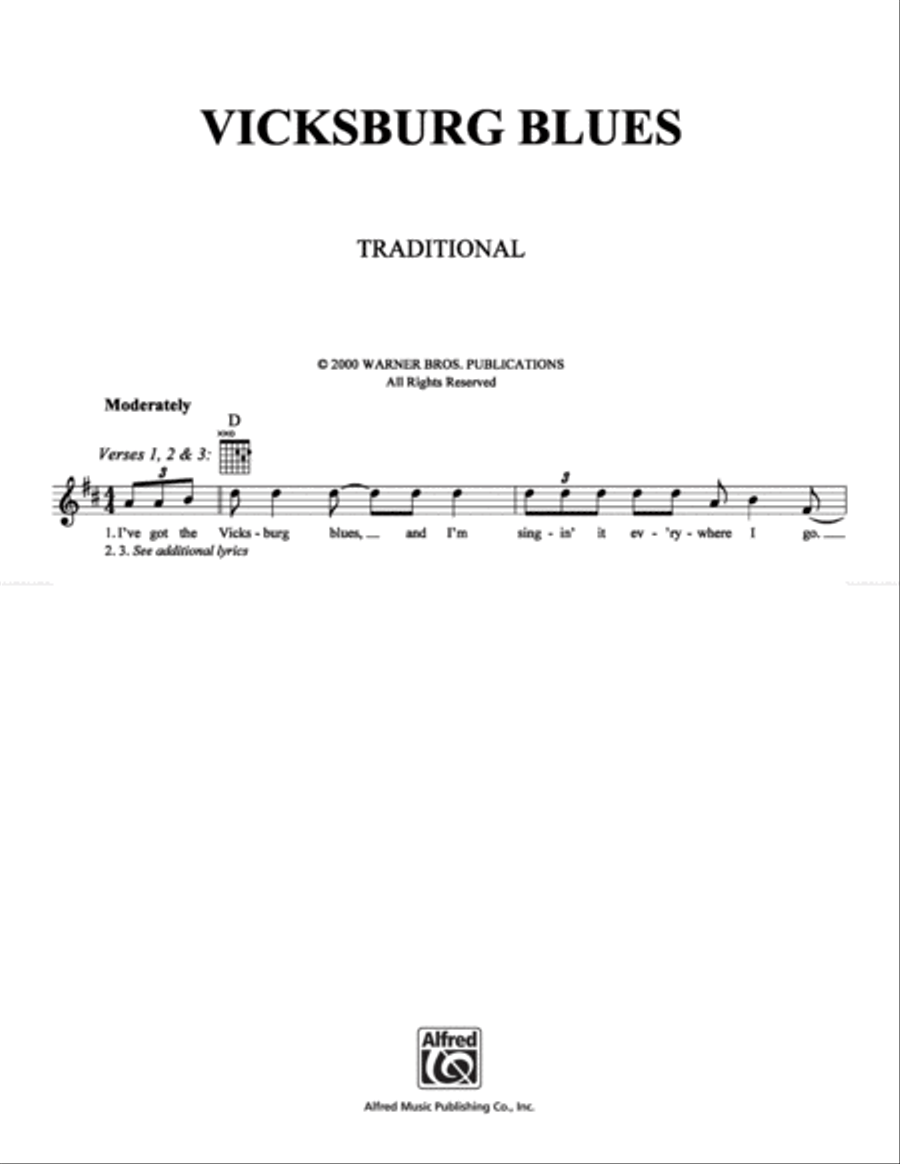 Vicksburg Blues Vicksburg Blues School and Community scores gallery preview page 1