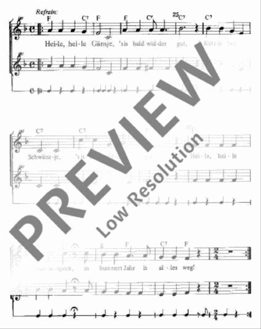 Heile, heile Gänsje Soprano Recorder scores gallery preview page 4