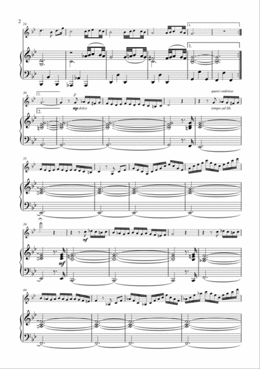 Albinoni - Adagio in G minor for violin and piano Violin Solo scores gallery preview page 2