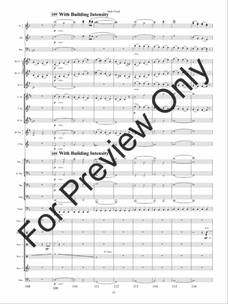 Dark Cloud Concert Band scores gallery preview page 18