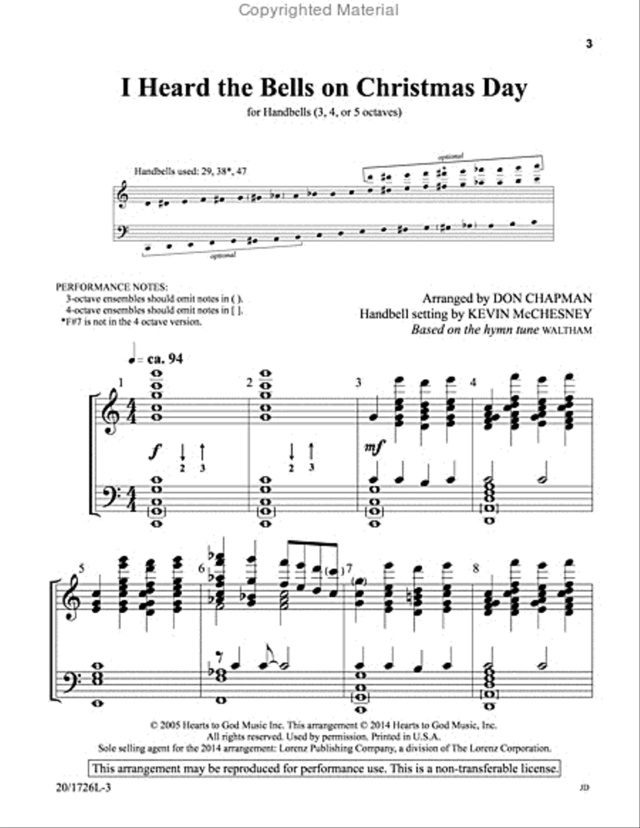 I Heard the Bells of Christmas 5-Octaves scores gallery preview page 3