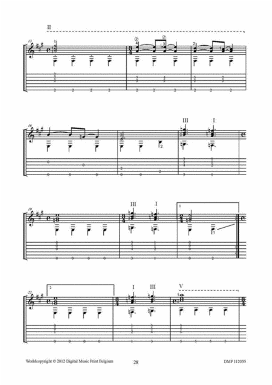 12 Cool Pieces For Guitar Classical Guitar scores gallery preview page 6