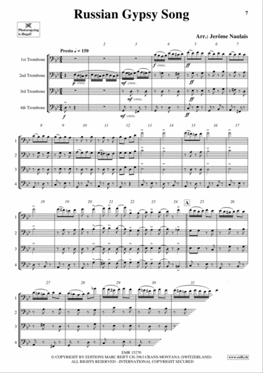 4 Trombones Vol. 7 Trombone Quartet scores gallery preview page 4