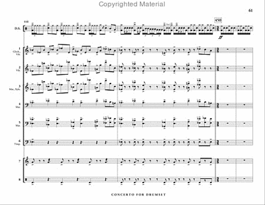 Concerto for Drumset and Percussion Ensemble (score & parts) Percussion Ensemble scores gallery preview page 12