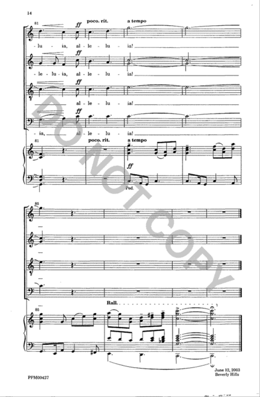 Light's Glittering Morn 4-Part scores gallery preview page 15