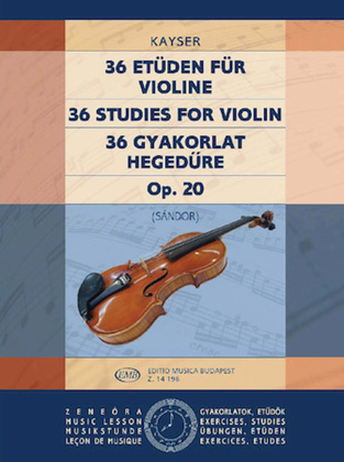 Book cover for 36 Etudes, Op.20