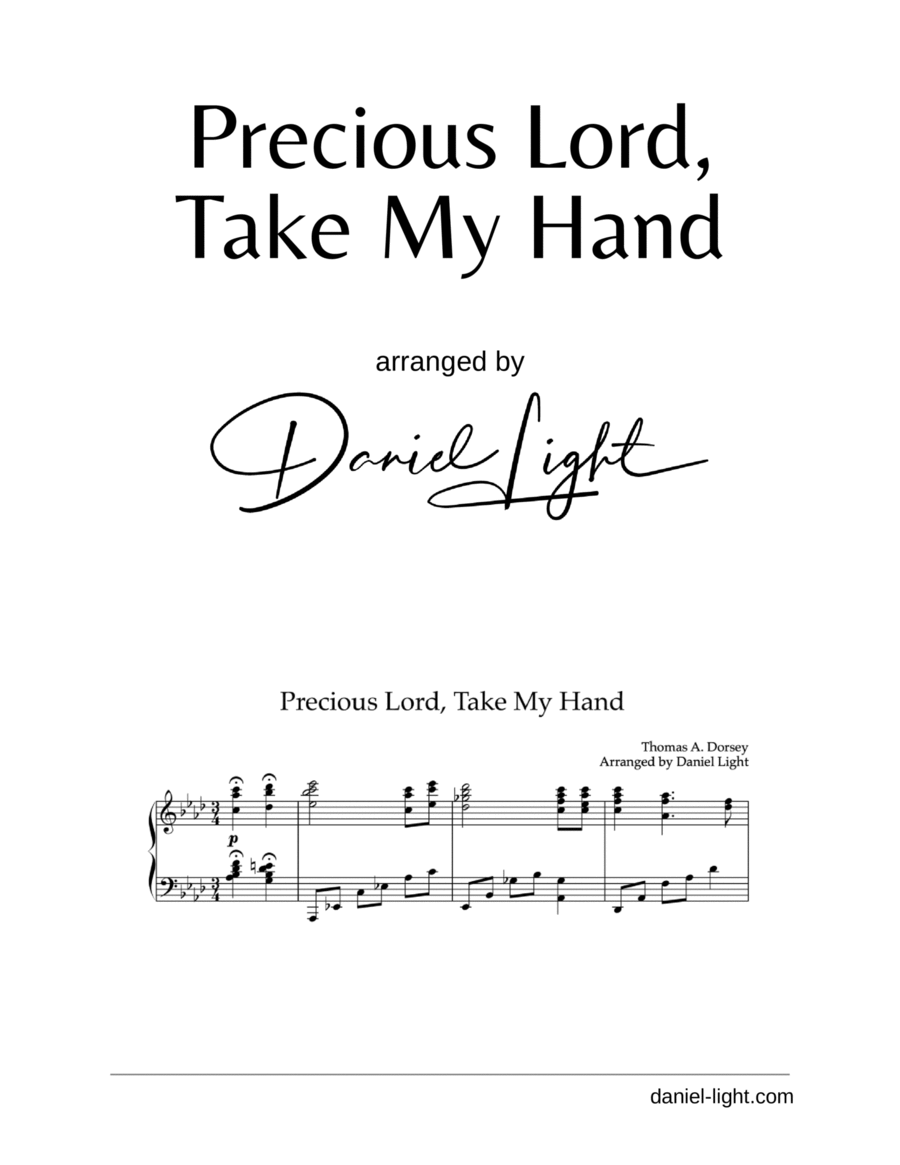 Precious Lord, Take My Hand (take My Hand, Precious Lord) Piano Solo scores gallery preview page 1