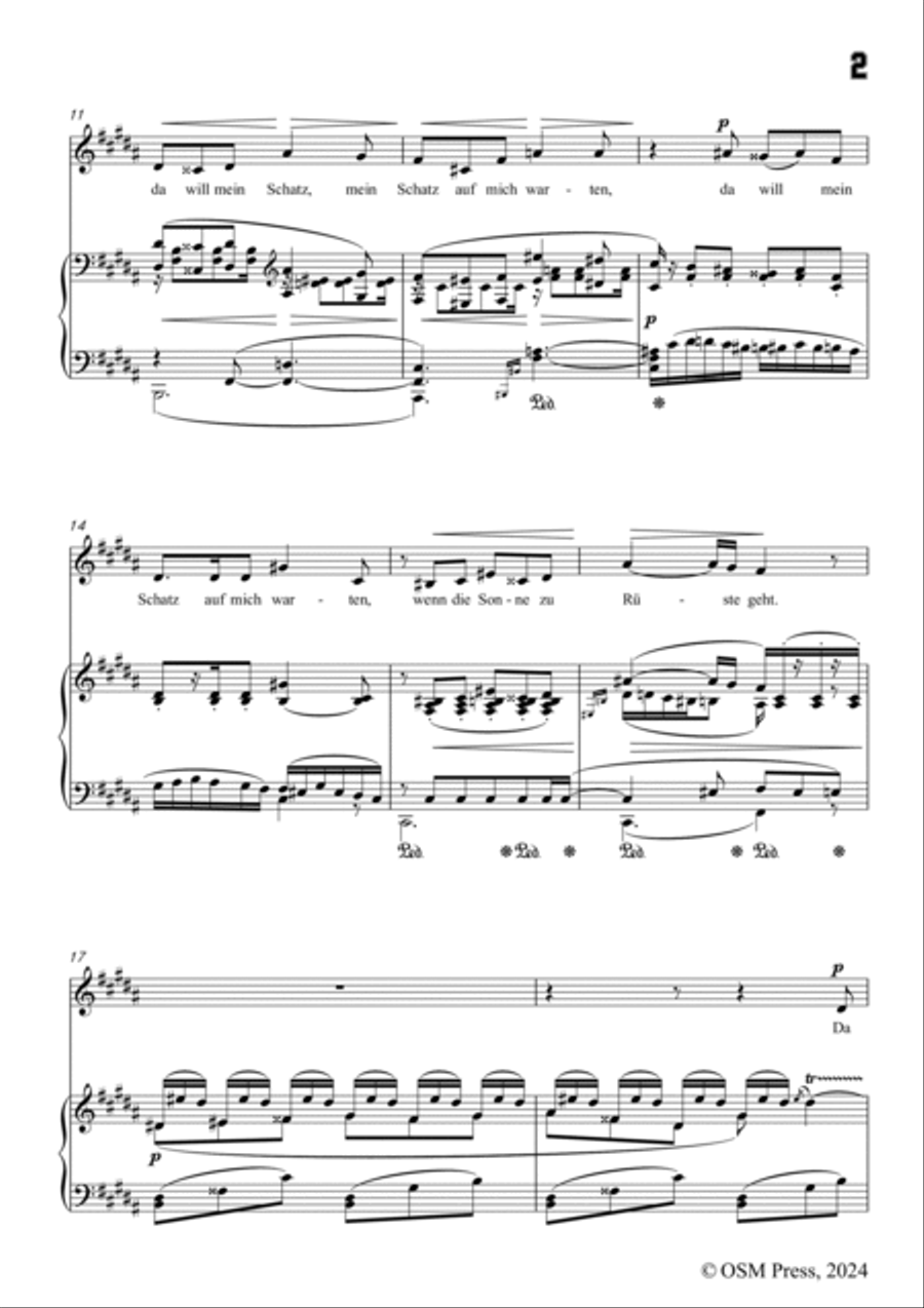 A. Jensen-Unruhe,in B Major,Op.13 No.2 Voice scores gallery preview page 3