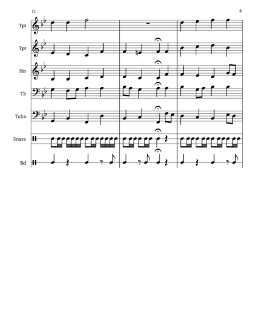 Before Jehovah's Awful Throne Small Ensemble scores gallery preview page 4