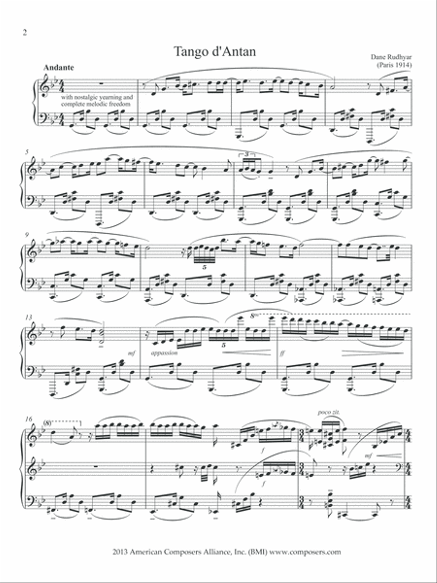 TANGO D’ANTAN Piano Solo scores gallery preview page 2