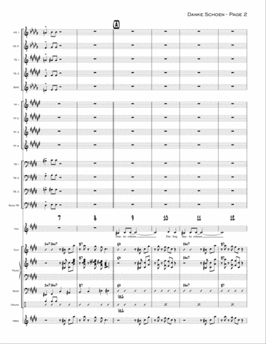 Danke Schoen Jazz Ensemble scores gallery preview page 2