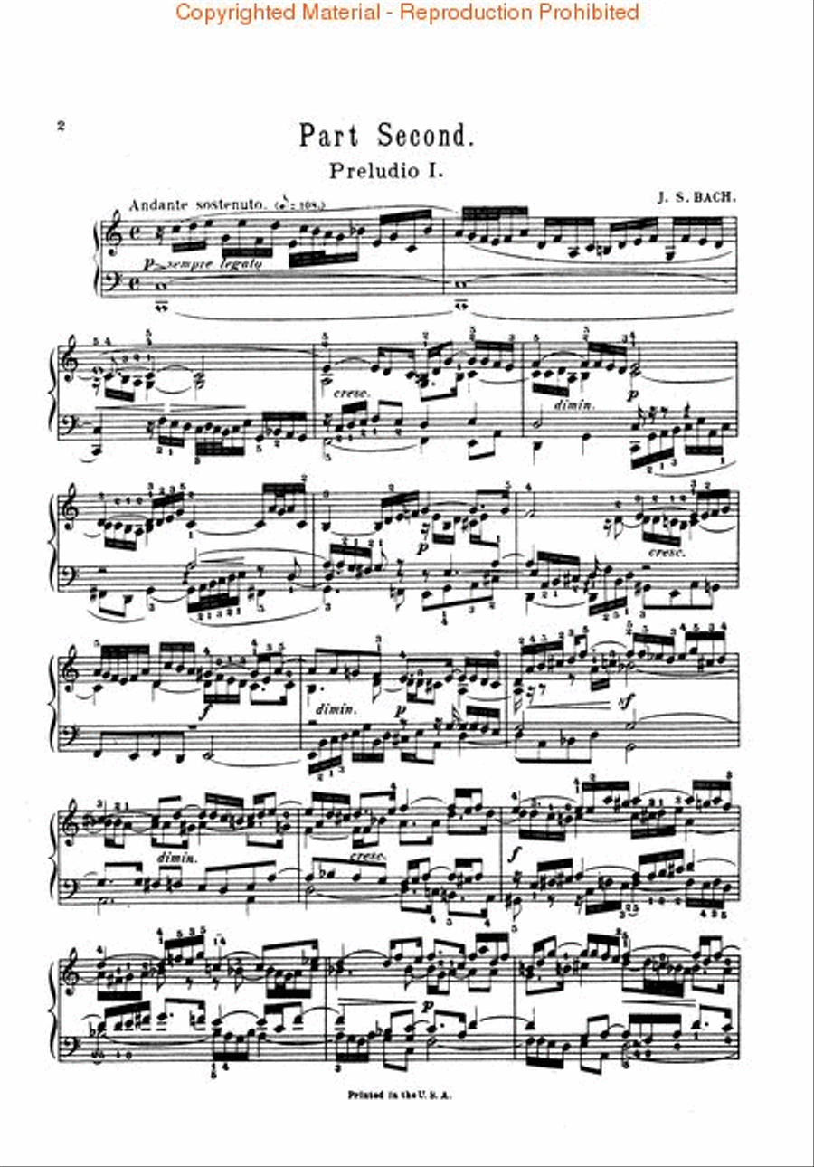 Well Tempered Clavier – Book 2 Piano Solo scores gallery preview page 2