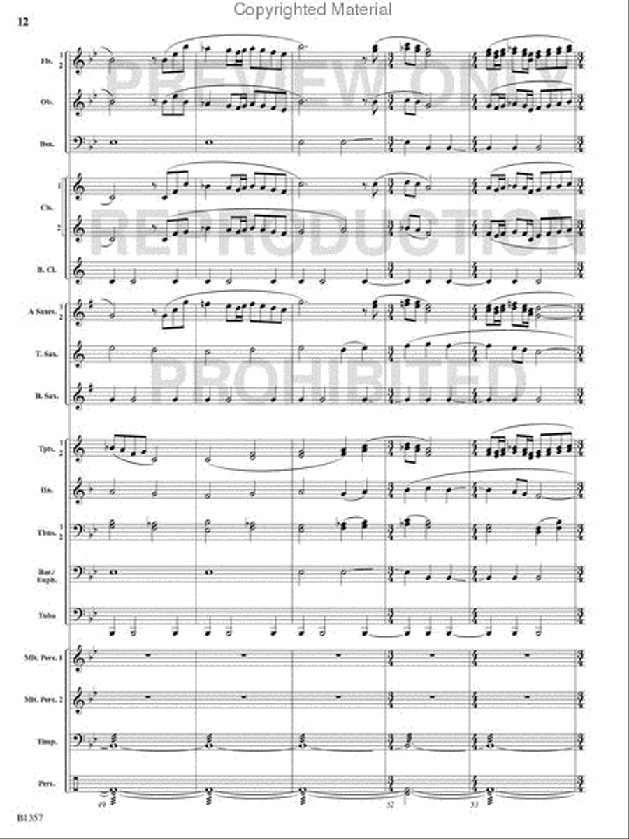 Rain Rain Concert Band scores gallery preview page 11