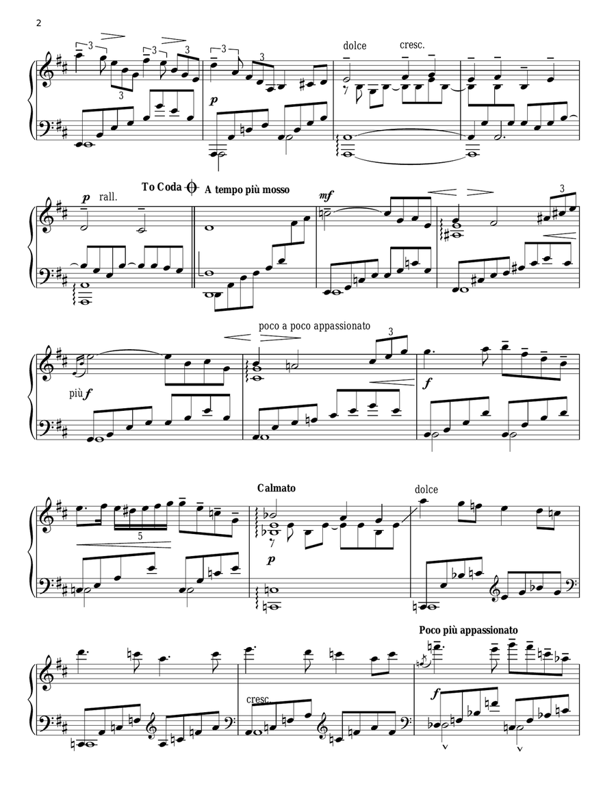 Meditation by Jules Massenet Piano Solo - Digital Sheet Music page 2