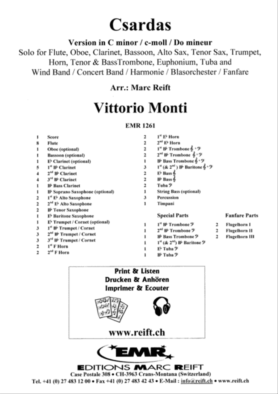 Csardas Csardas Concert Band scores gallery preview page 2