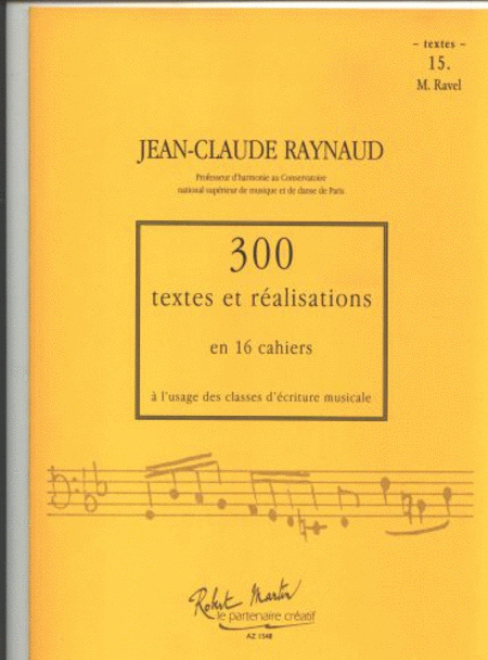 300 Textes et Realisations Cahier 15 (Textes)