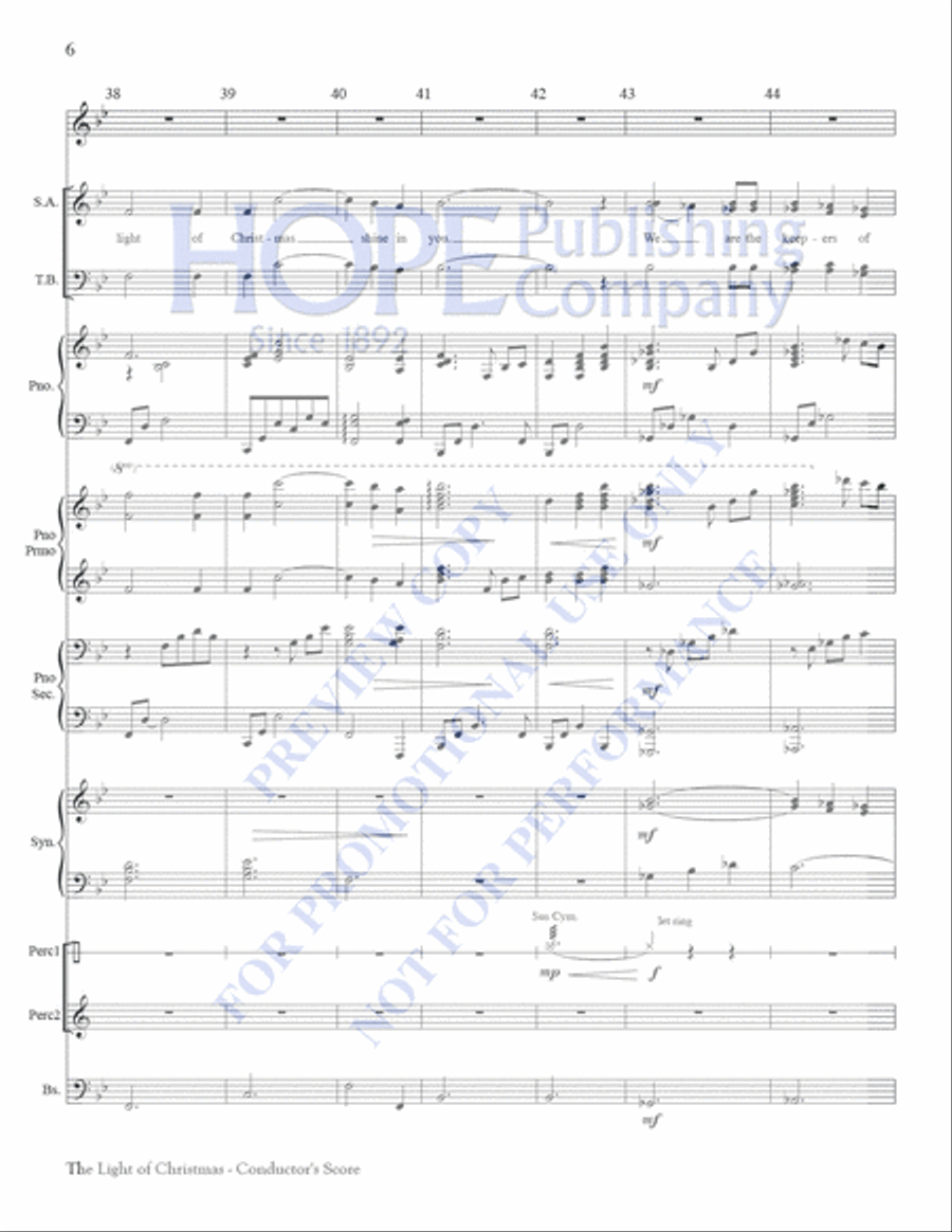 The Light of Christmas Choir scores gallery preview page 7