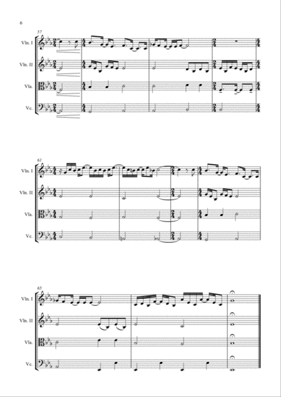 Your Song Your Song String Quartet scores gallery preview page 6