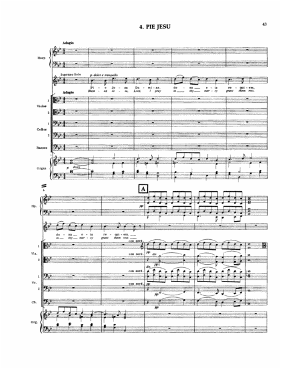 Requiem (1893 version) 4-Part scores gallery preview page 8