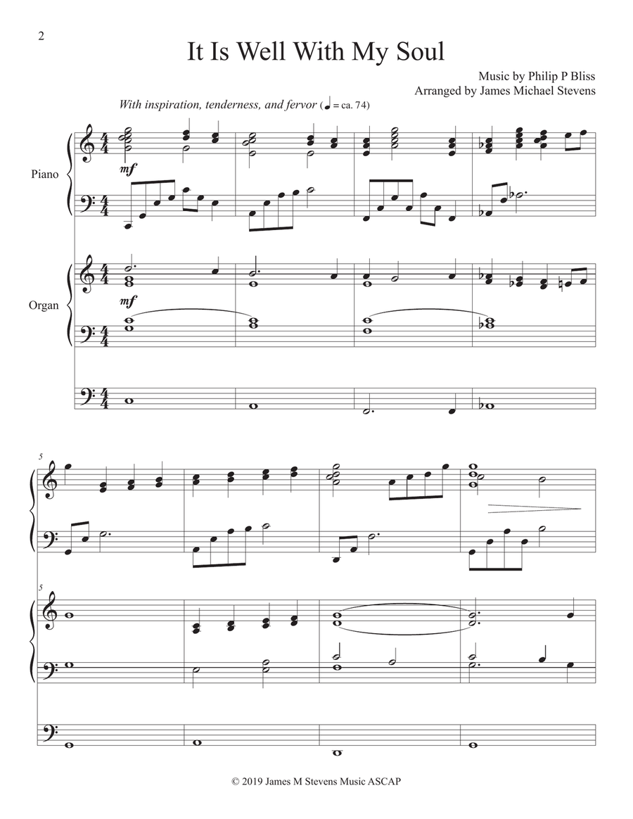 It Is Well With My Soul - Piano & Organ Piano scores gallery preview page 2
