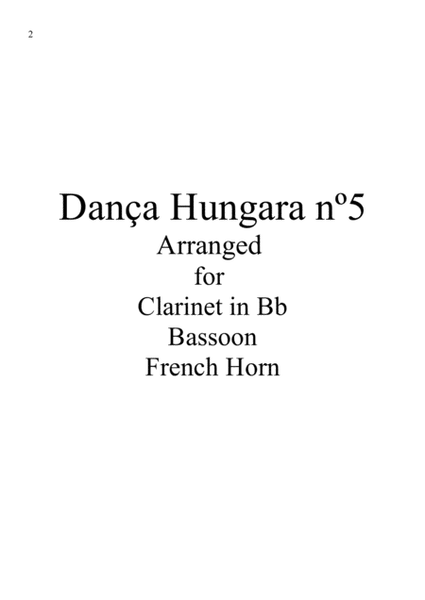 Hugarian Dance No. 5 - trio image number null