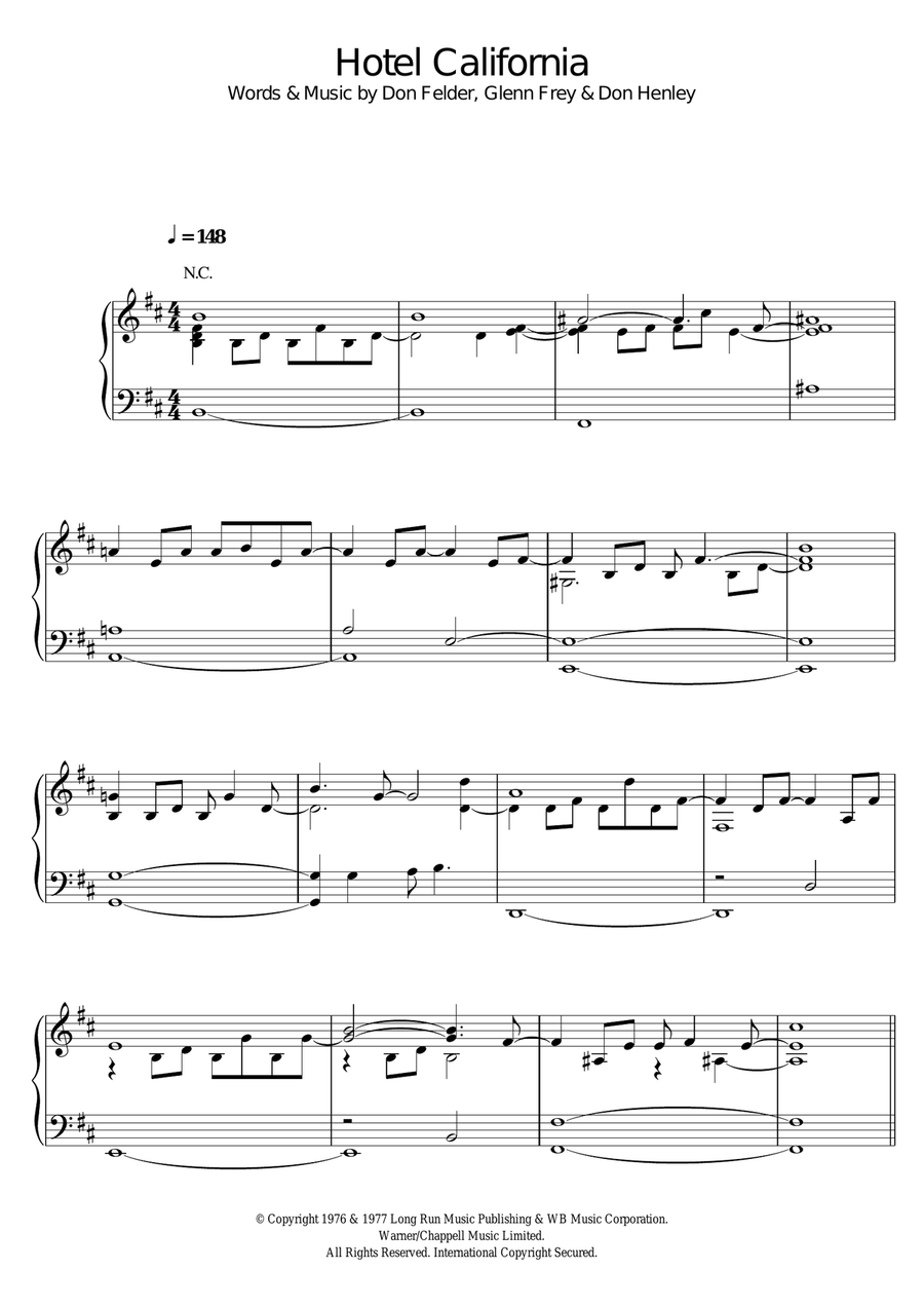 Hotel California Acoustic Guitar scores gallery preview page 1