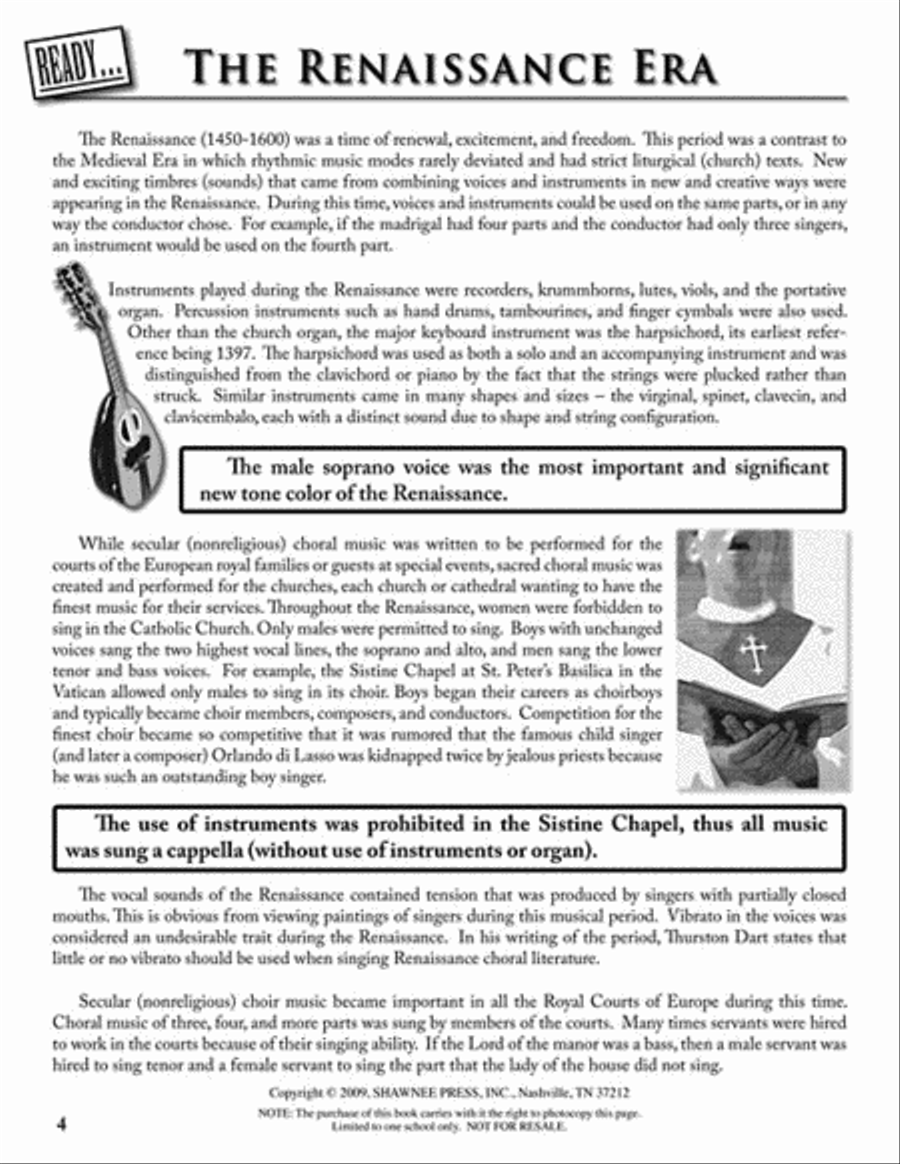 Five Minutes to Music History – Fun and Easy-to-Teach Lessons for the Four Musical Eras Choir scores gallery preview page 3