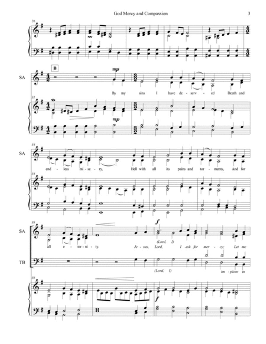God of Mercy and Compassion SATB 4-Part scores gallery preview page 3
