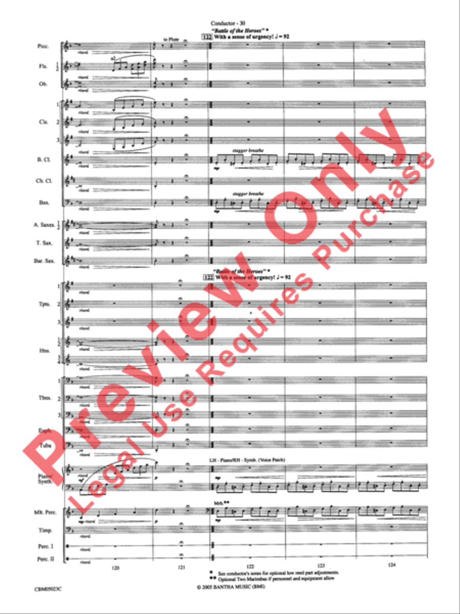 Symphonic Suite from Star Wars: Episode III Revenge of the Sith Concert Band scores gallery preview page 33
