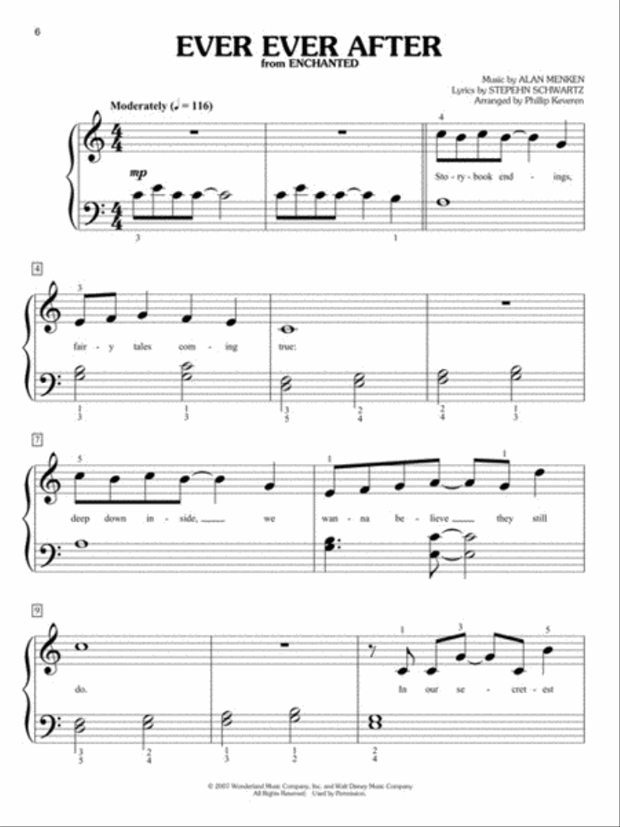 Disney Favorites Disney Favorites Easy Piano scores gallery preview page 4