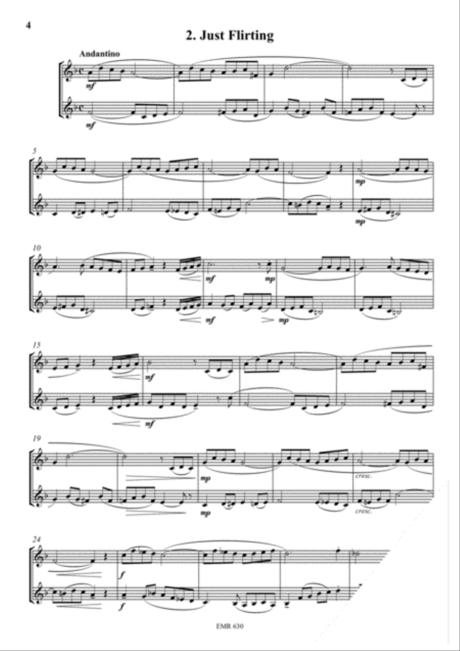 8 Happy Pieces Trombone Duet scores gallery preview page 4