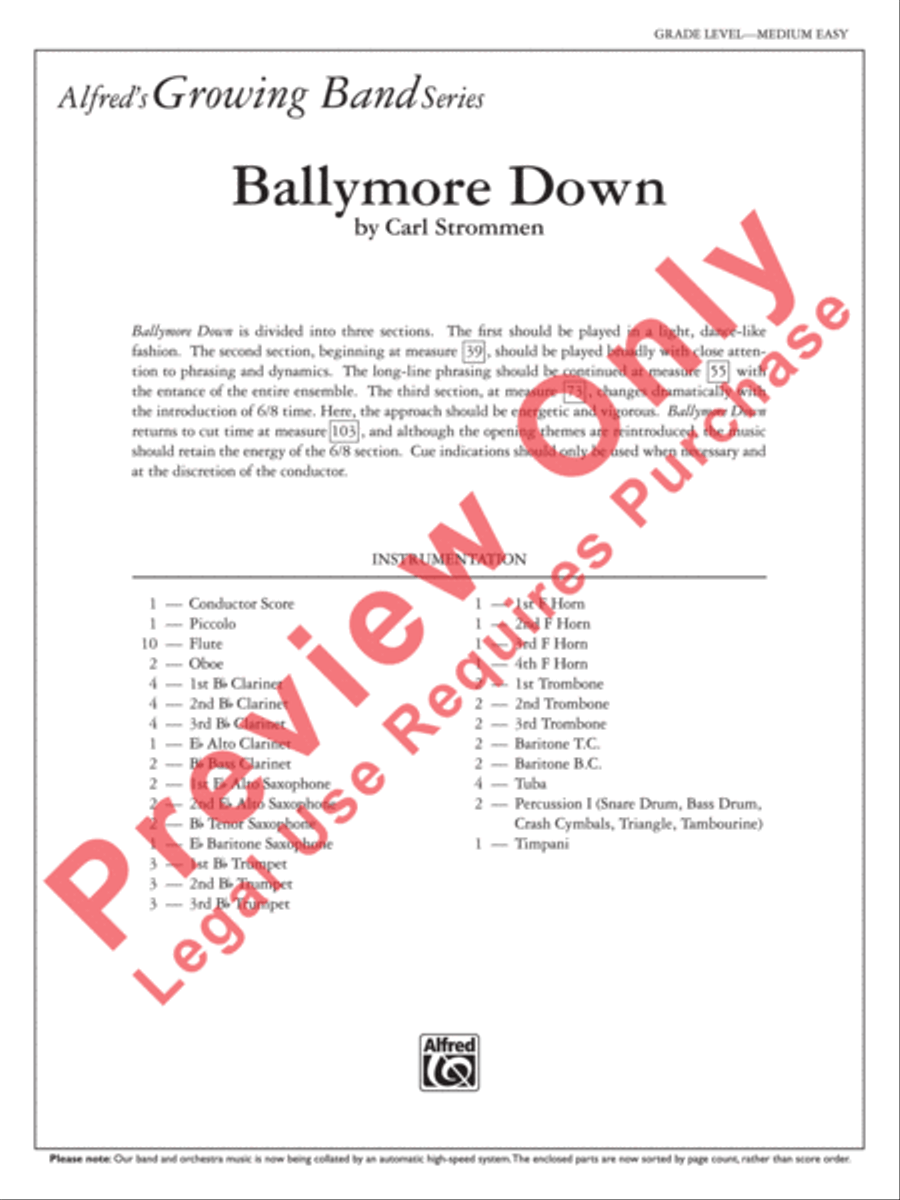 Ballymore Down Concert Band scores gallery preview page 2