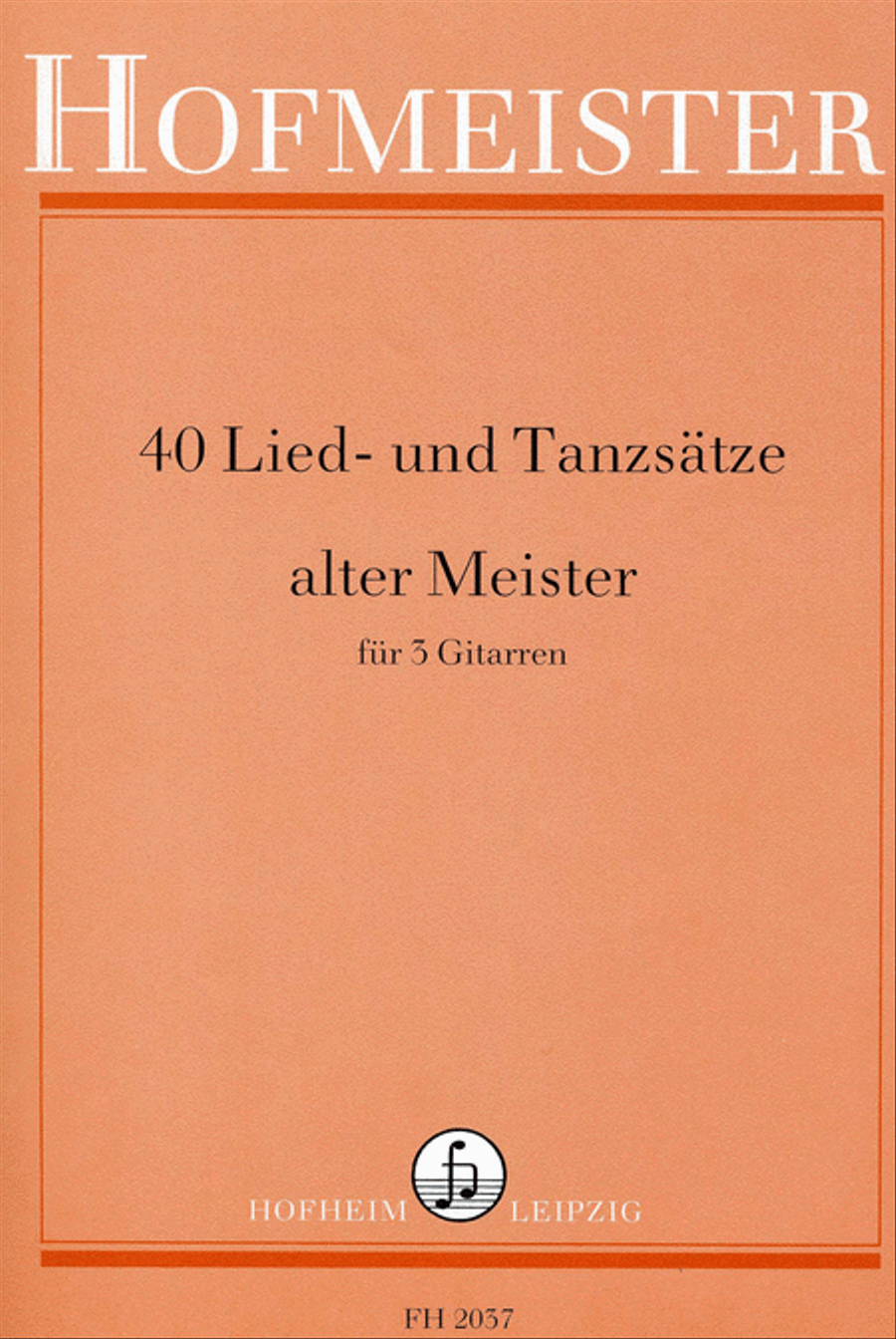 40 Lied- und Tanzsätze alter Meister Classical Guitar scores gallery preview page 1
