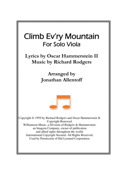 Climb Ev'ry Mountain image number null