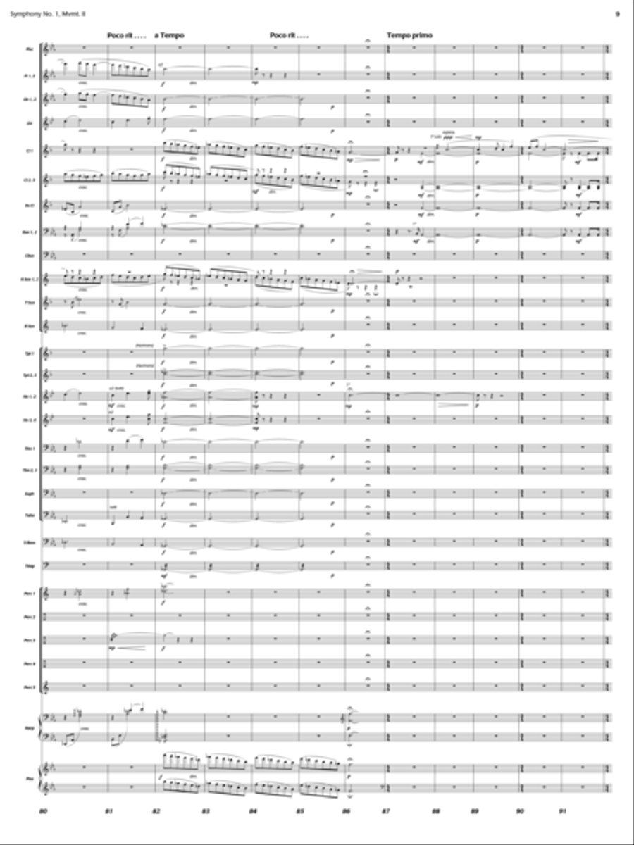 Nocturne (Symphony 1, New Day Rising, Mvt. II) Concert Band scores gallery preview page 8