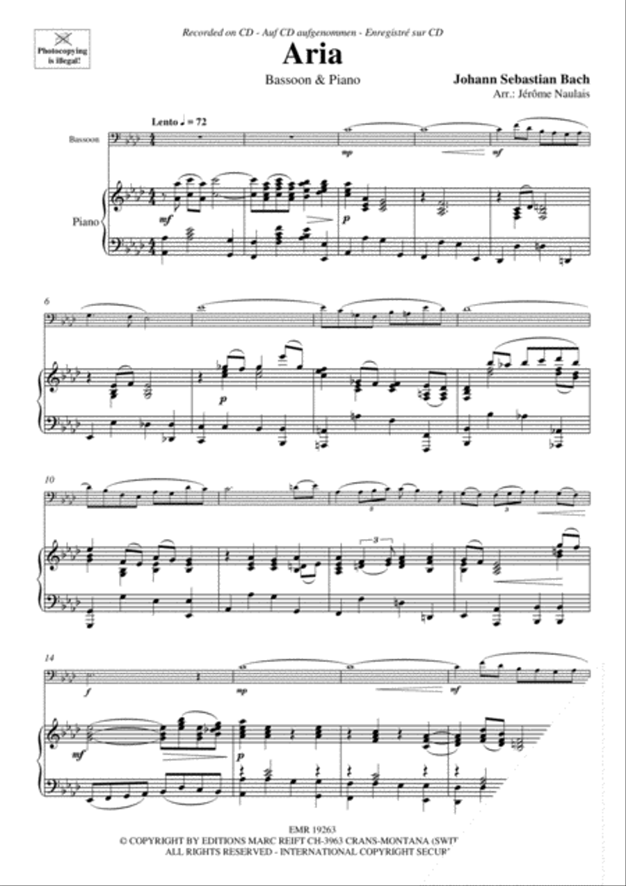 Aria Bassoon Solo scores gallery preview page 4