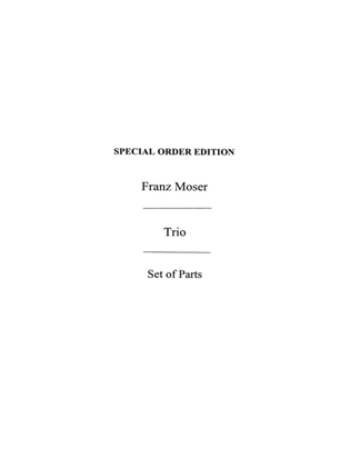 Book cover for Franz Moser: Trio For Two Violins And Viola Op.38