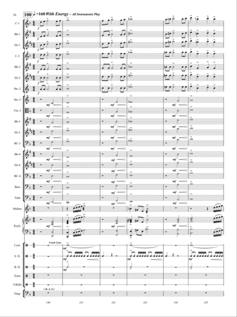 Fire Dance Concert Band scores gallery preview page 17