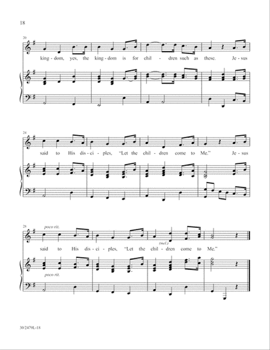 Scripture Songs Unison Choir scores gallery preview page 19