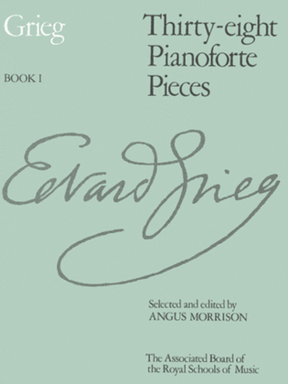 Book cover for Thirty-eight Pianoforte Pieces, Book I