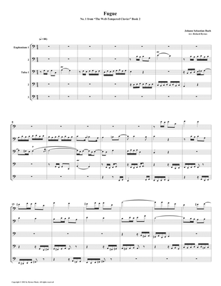 Fugue 01 from Well-Tempered Clavier, Book 2 (Euphonium-Tuba Quintet)