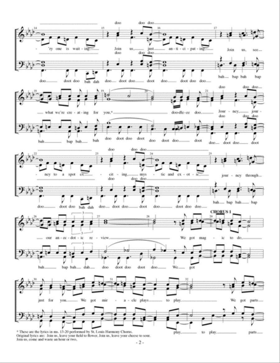 Magic To Do Magic To Do A Cappella scores gallery preview page 2