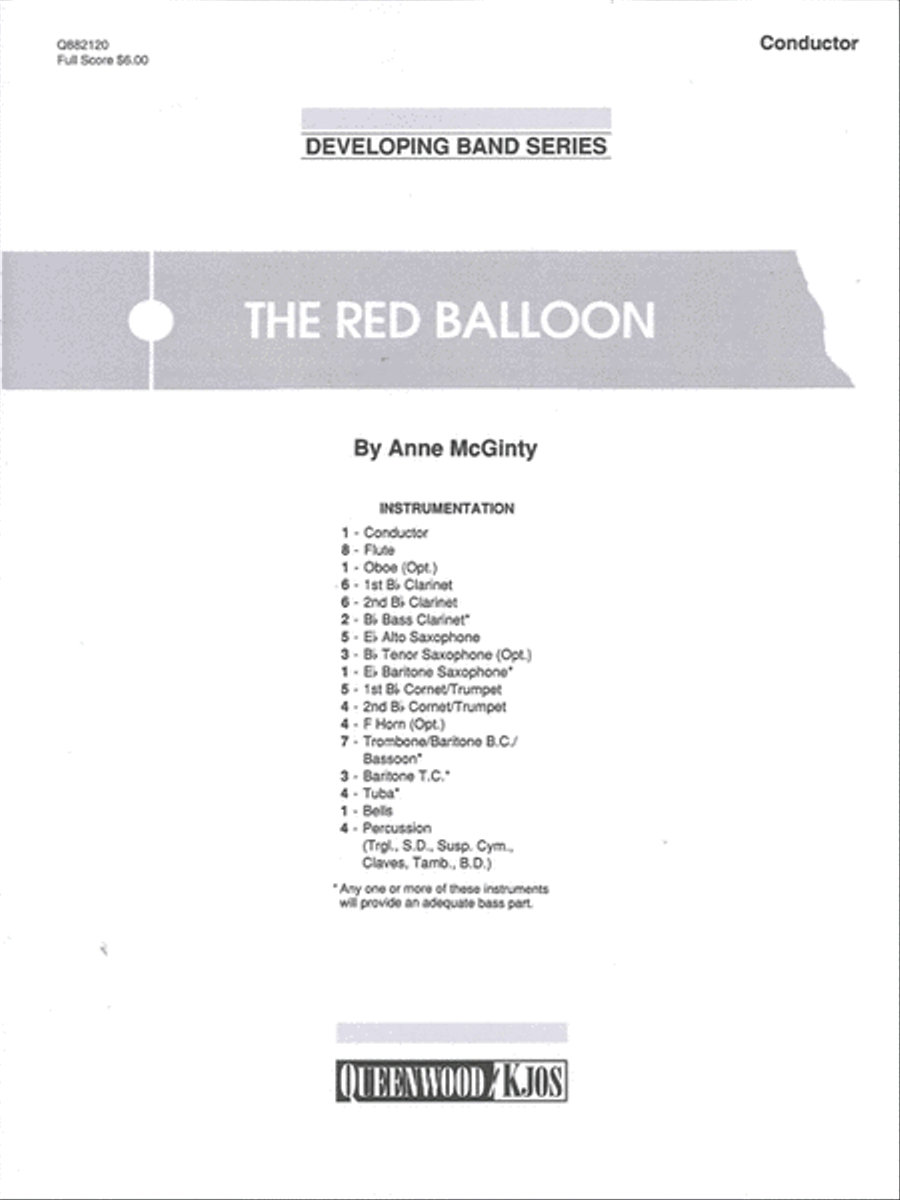 The Red Balloon - Score The Red Balloon - Score Concert Band scores gallery preview page 1