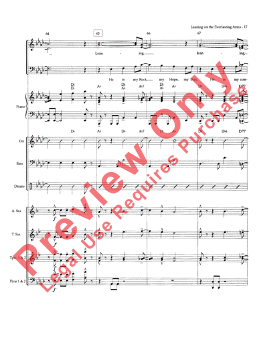 Leaning on the Everlasting Arms Choir scores gallery preview page 50